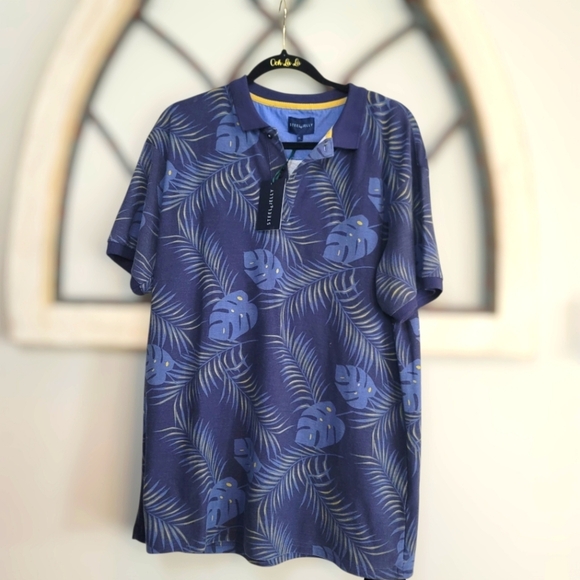 *NWT* Steel & Jelly Navy Tropical Polo Size XL - Picture 2 of 5